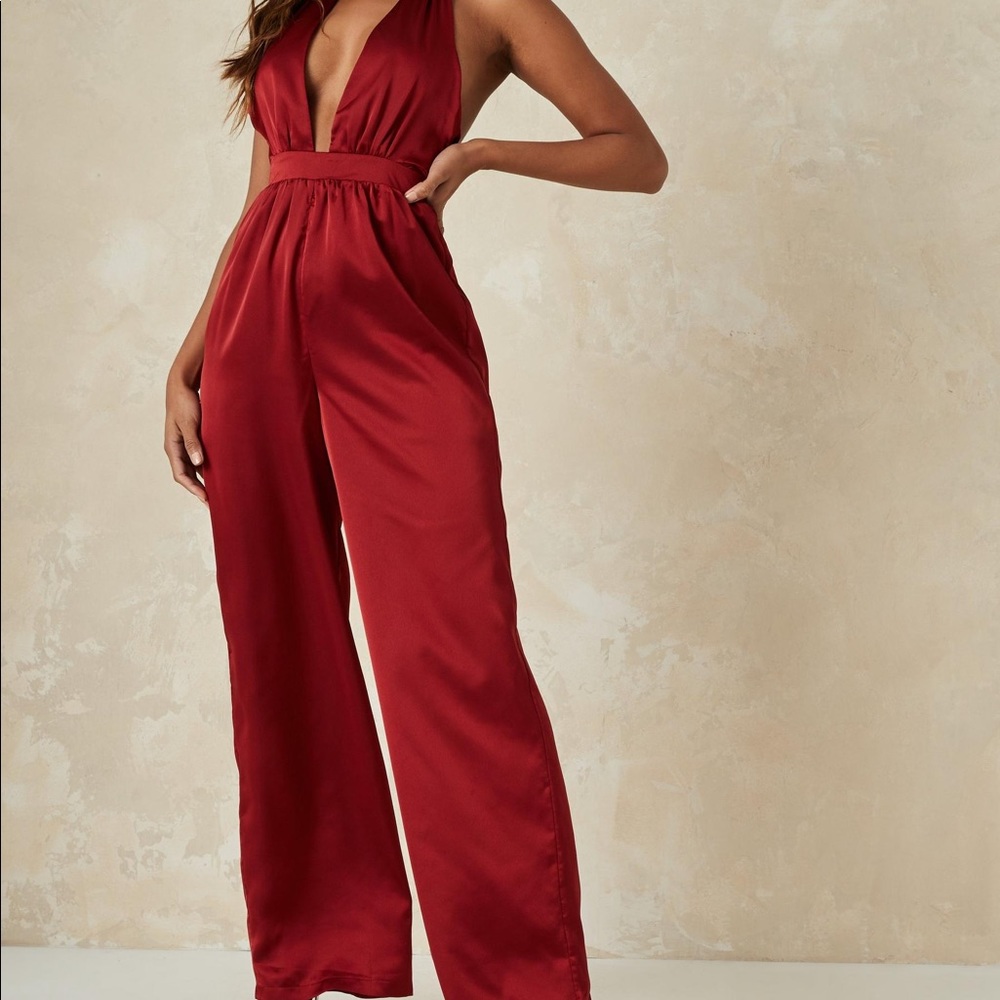 Missguided Satin Jumpsuit